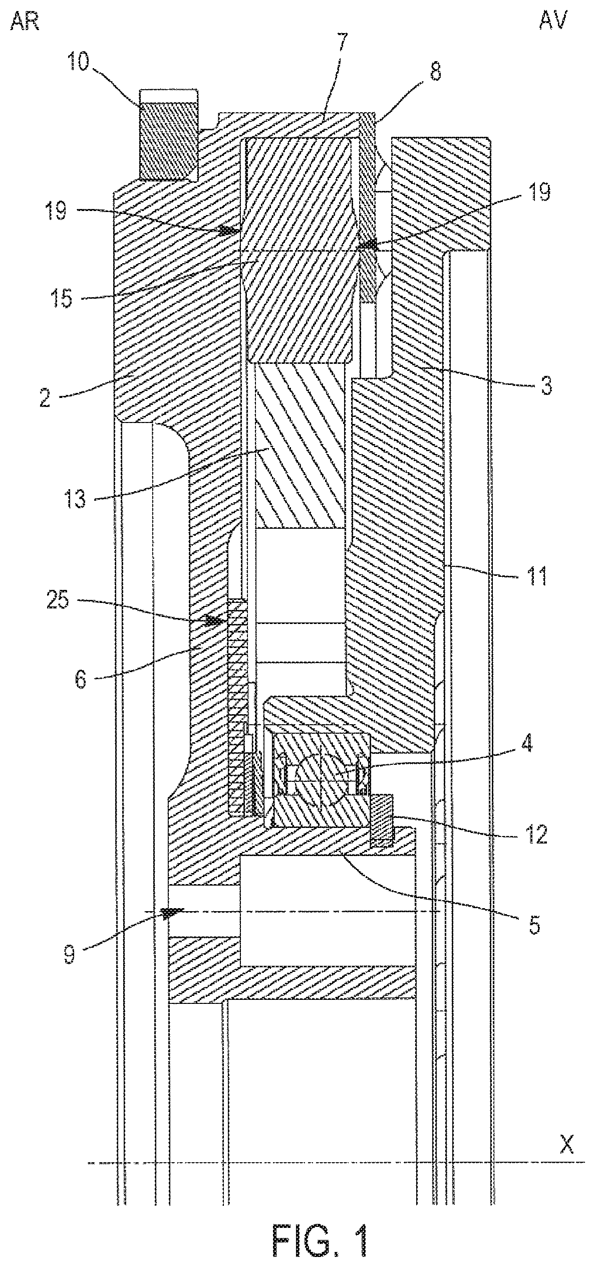 Vibration damping device for motor vehicle transmission drivetrain