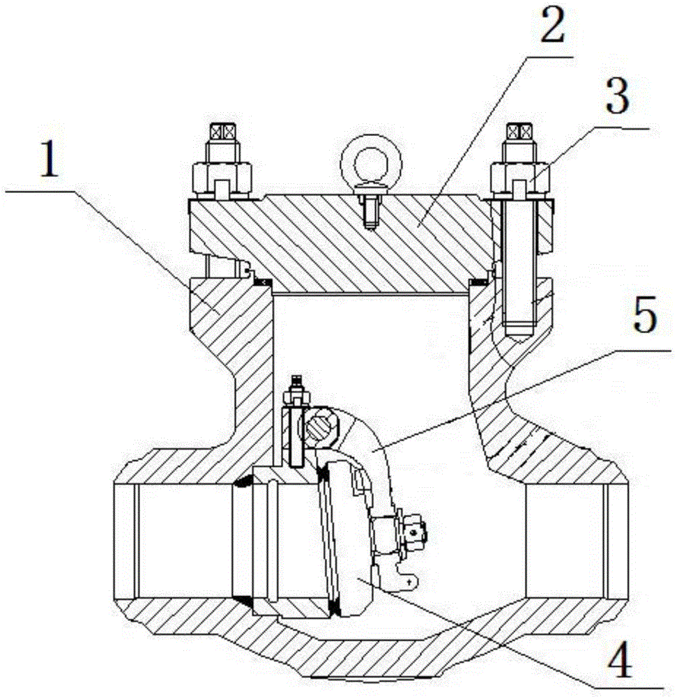 A kind of fixing method of nuclear grade swing check valve disc