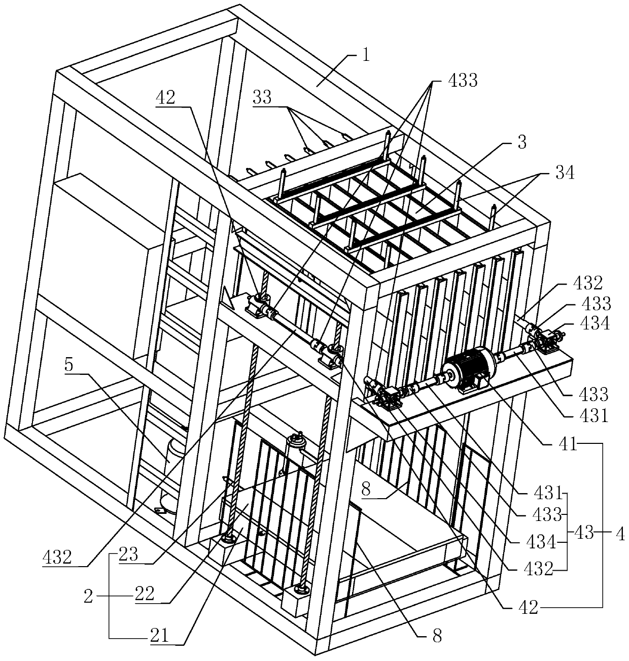 Block ice machine with multi-surface ice making function and ice making and taking method