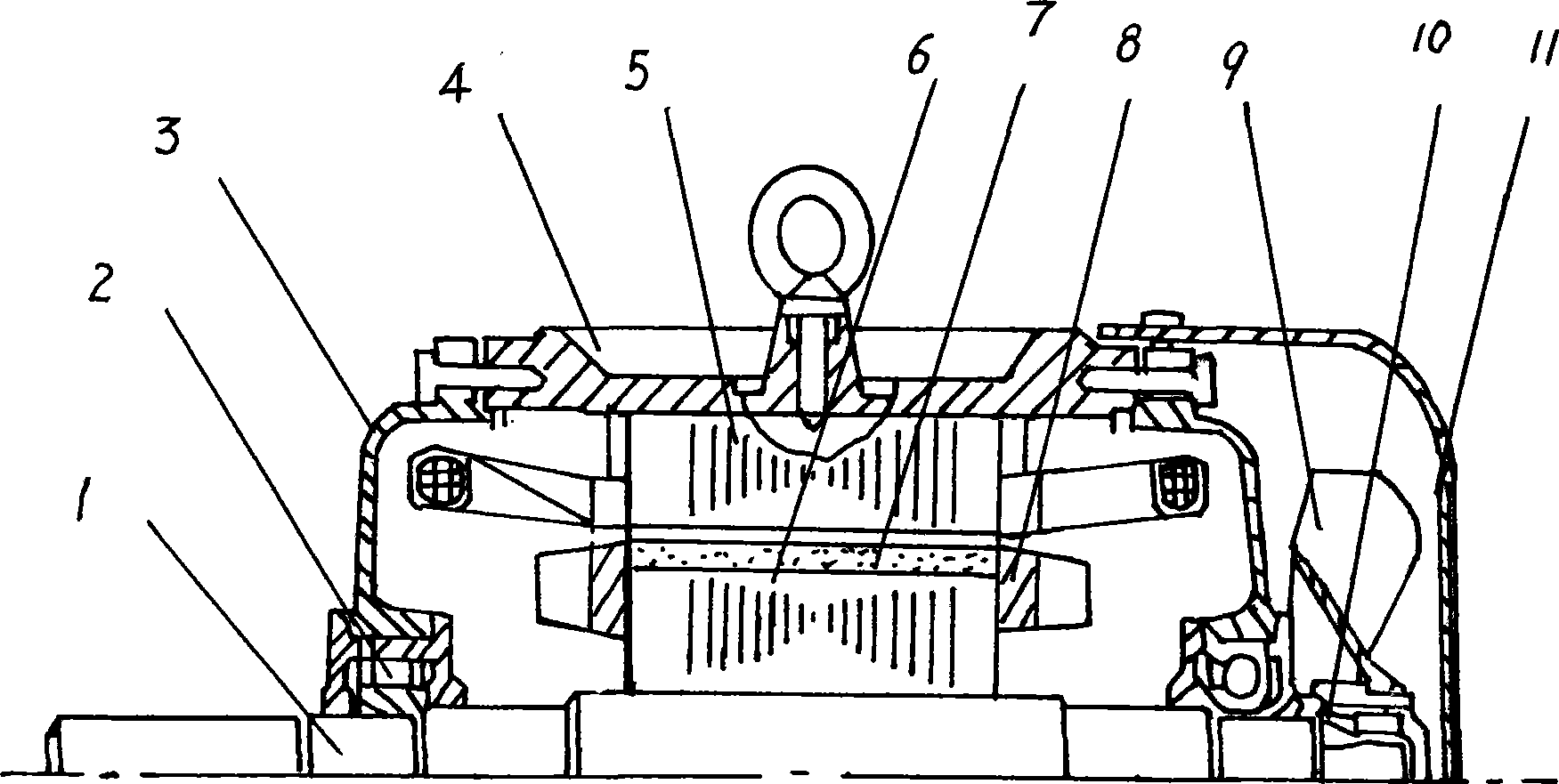 Permanent magnet synchronous motor of sine pole width modulation