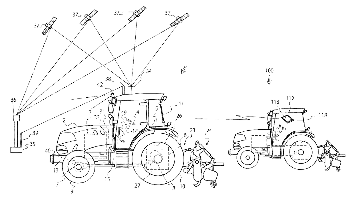 Running system of work vehicle