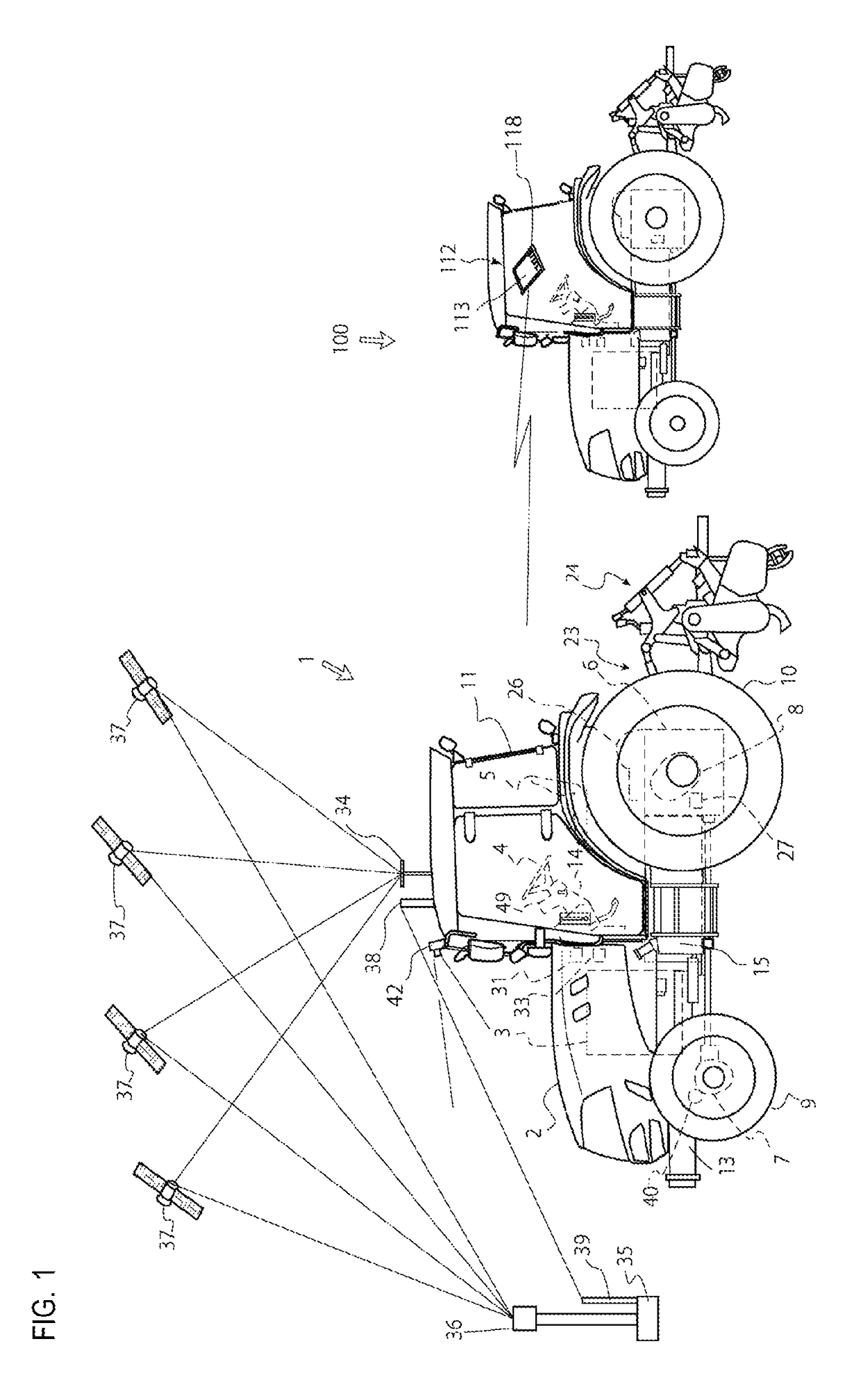 Running system of work vehicle