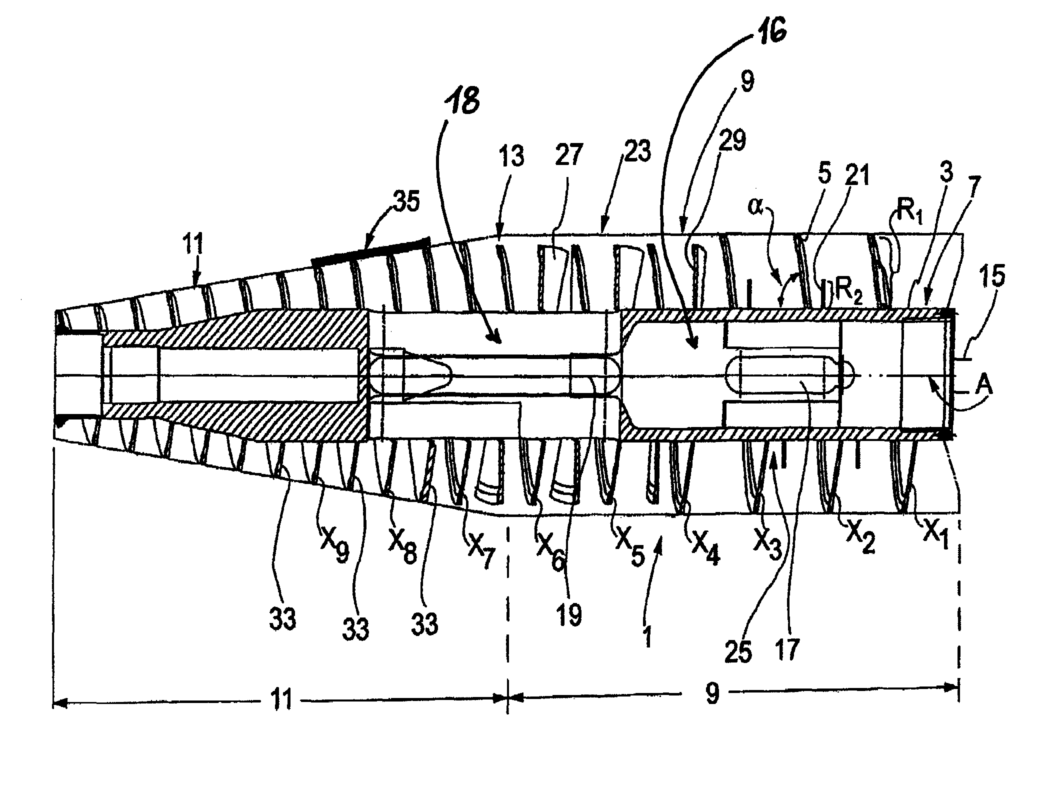 Screw-type solid bowl centrifuge