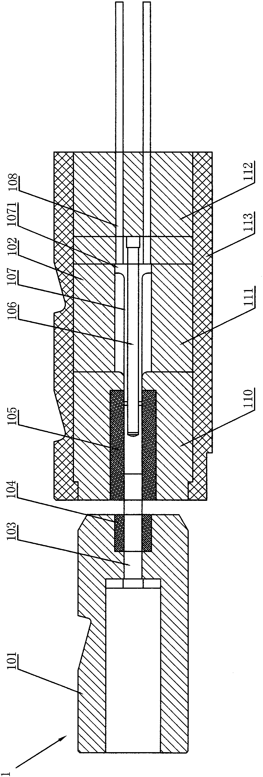 Combined mold for oil tube bolt processing