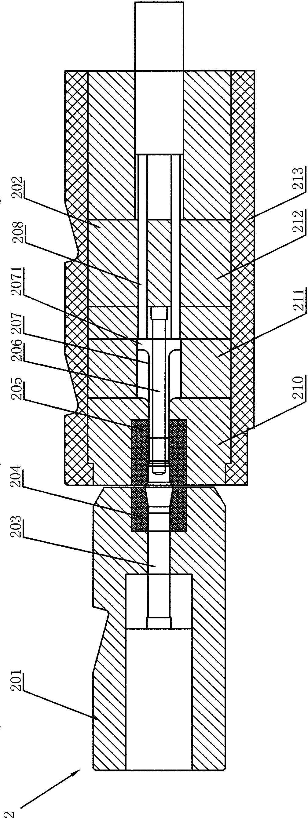 Combined mold for oil tube bolt processing