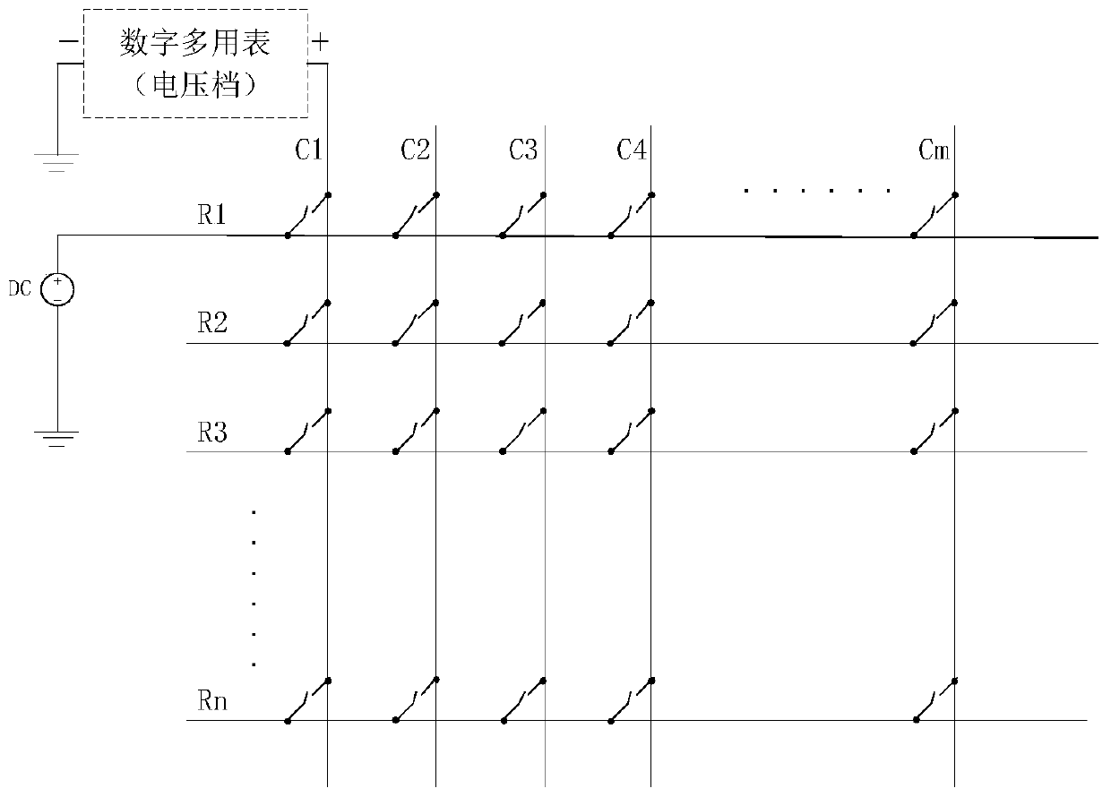 A matrix switch relay fault detection device and detection method