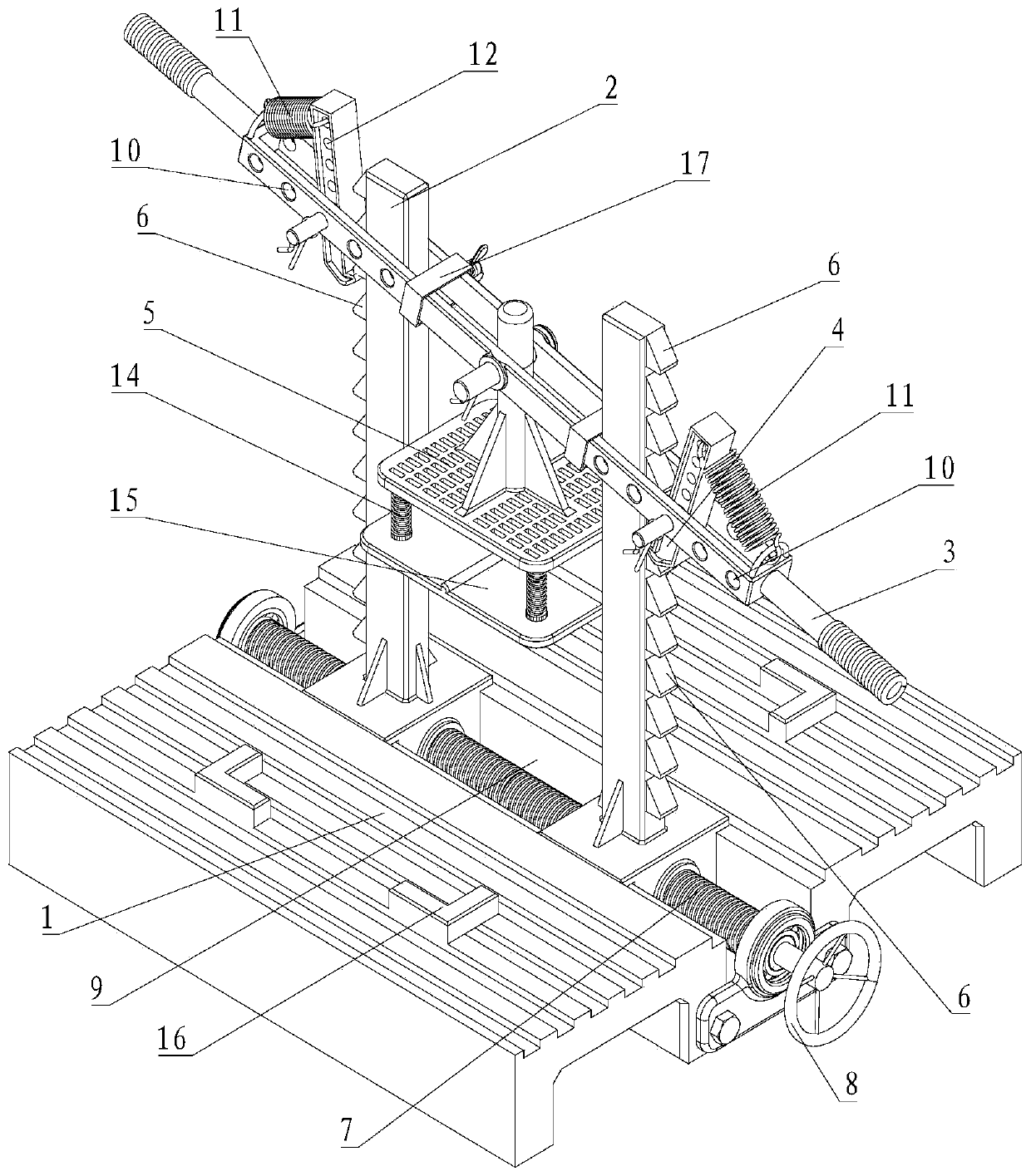 Splicing and pressure-maintaining device for wooden furniture