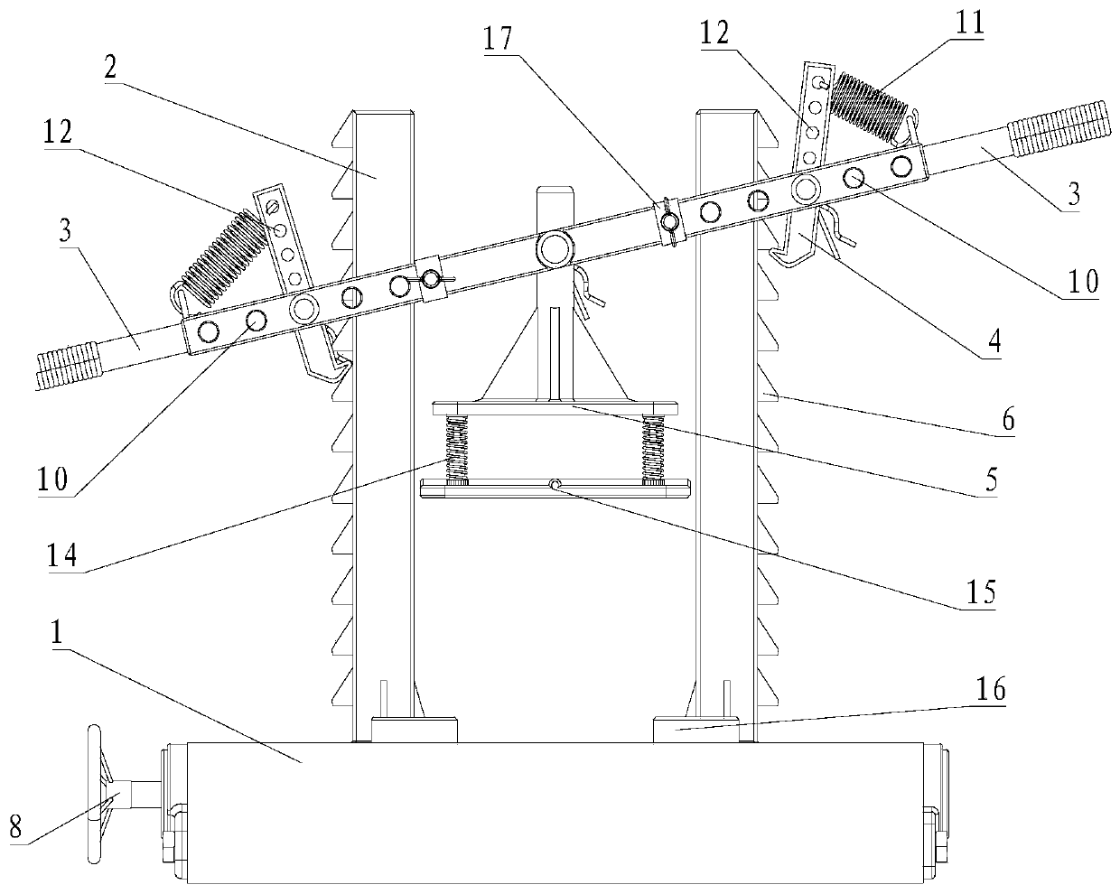 Splicing and pressure-maintaining device for wooden furniture