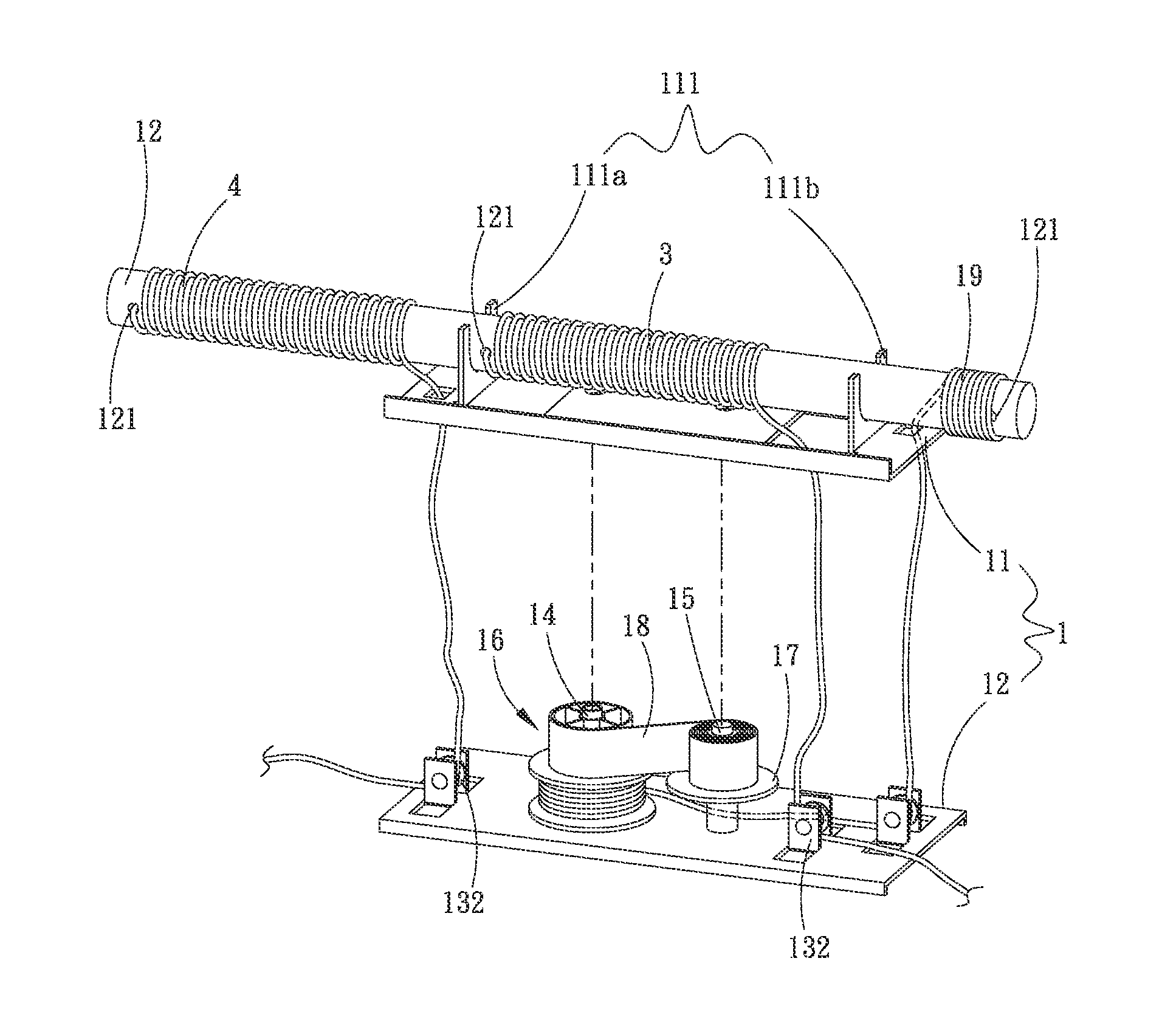 Cord winding structure for window blind