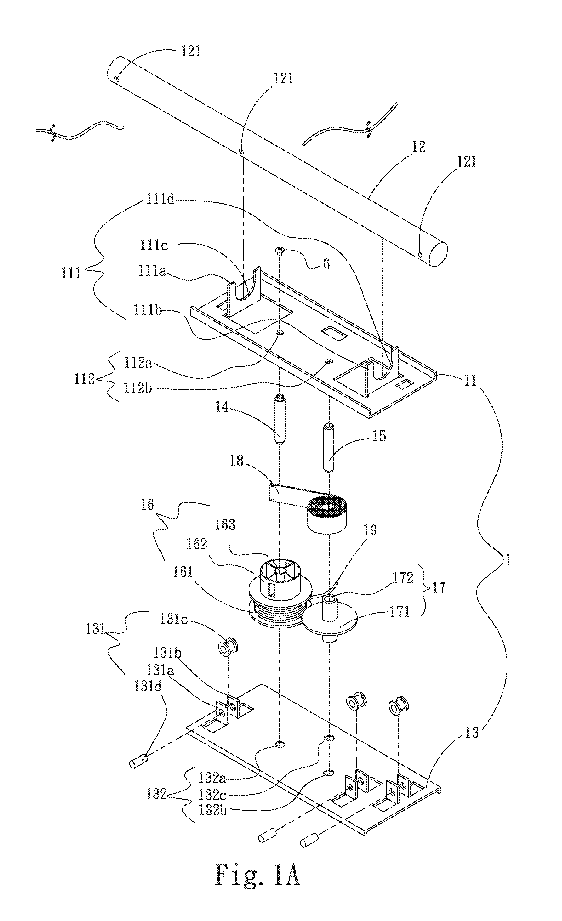 Cord winding structure for window blind