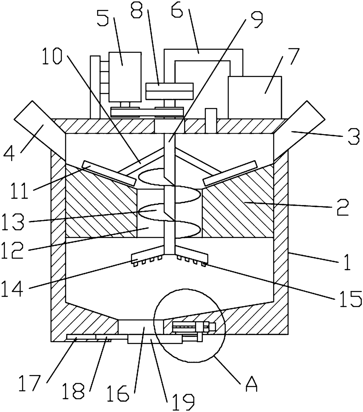 Automatic feeding device for chicken breeding