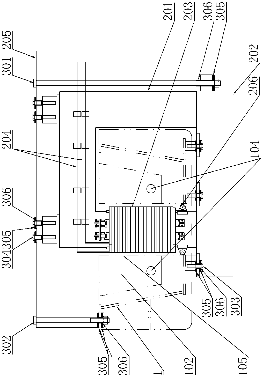 Split type insulation intermediate tank induction heater