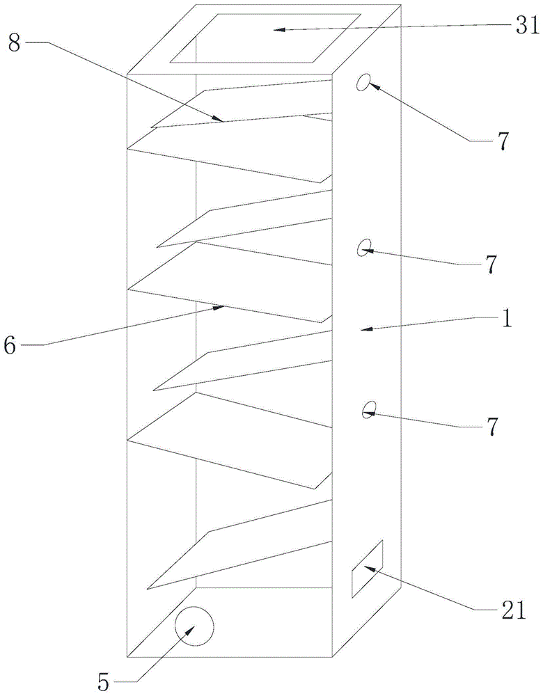 A low-temperature tower flue purification device and its application method