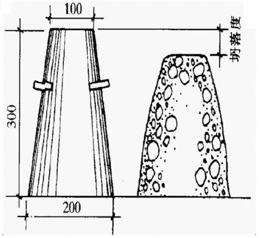 Concrete slump test vehicle