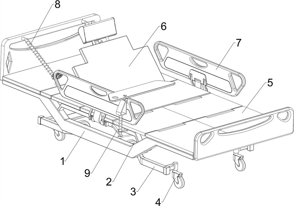 Auxiliary exercise fitness bed for rehabilitation department