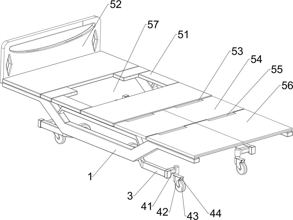 Auxiliary exercise fitness bed for rehabilitation department