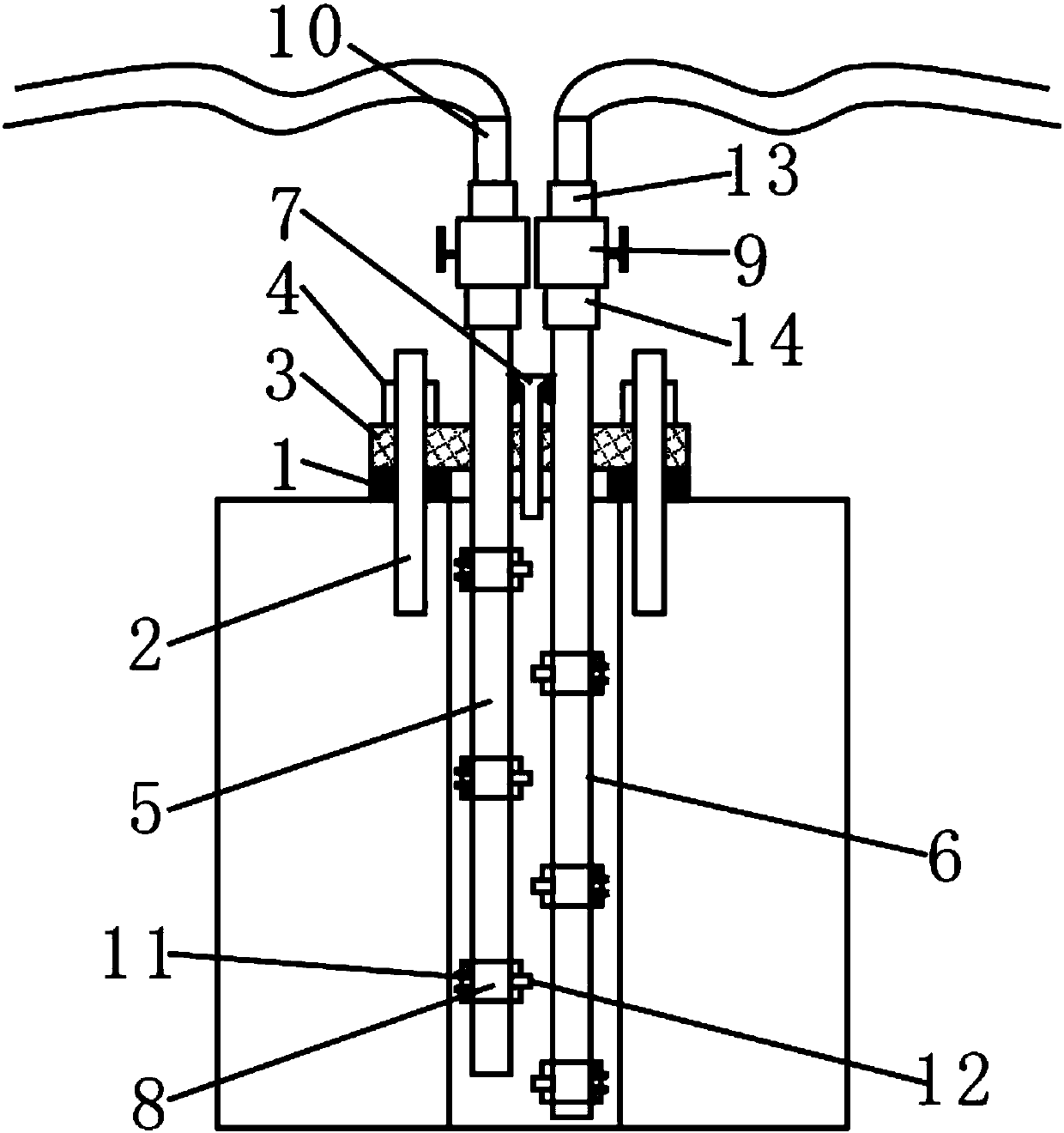 Double-hole double-liquid grouting method