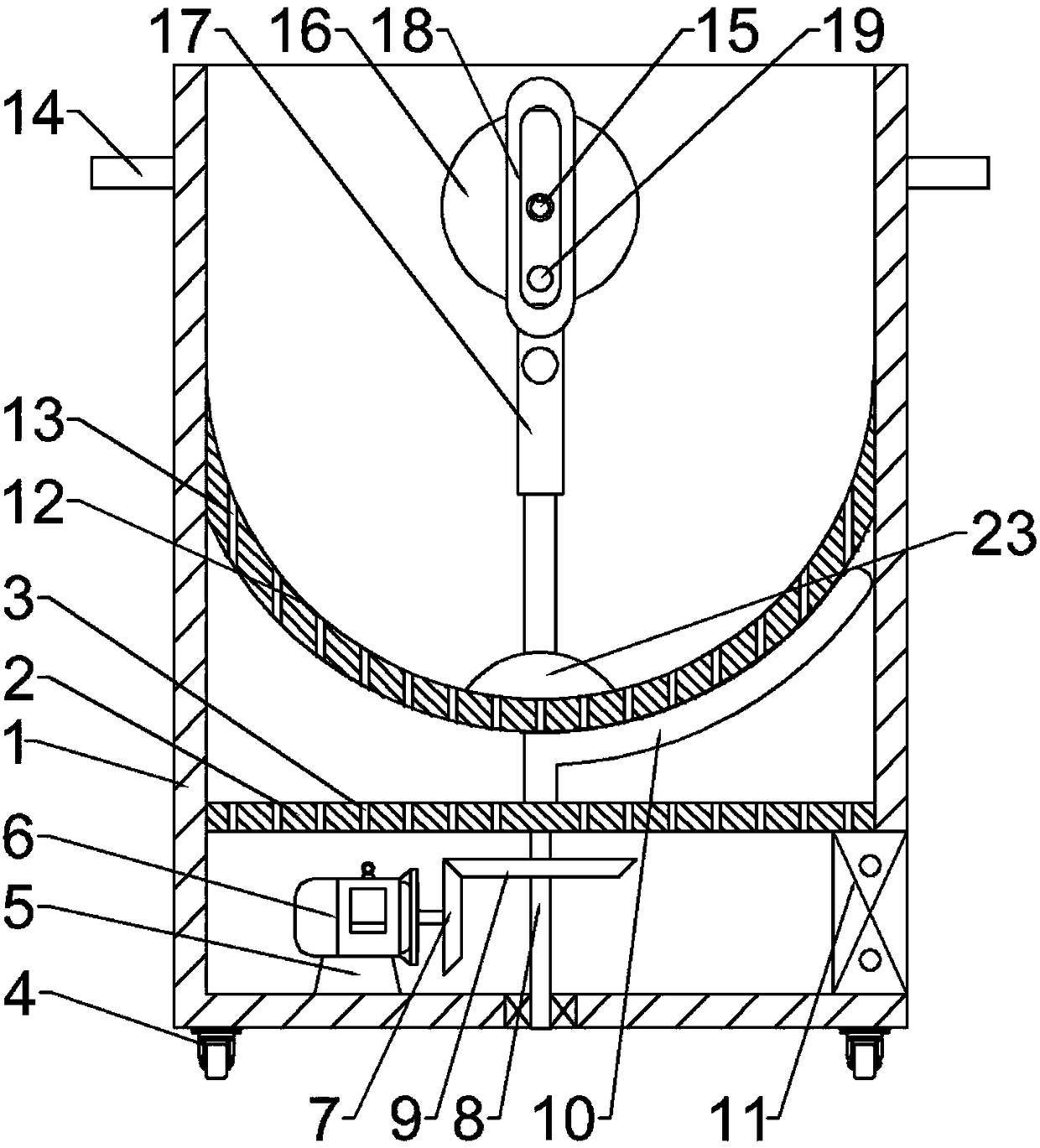 Drying device used for processing black fungus