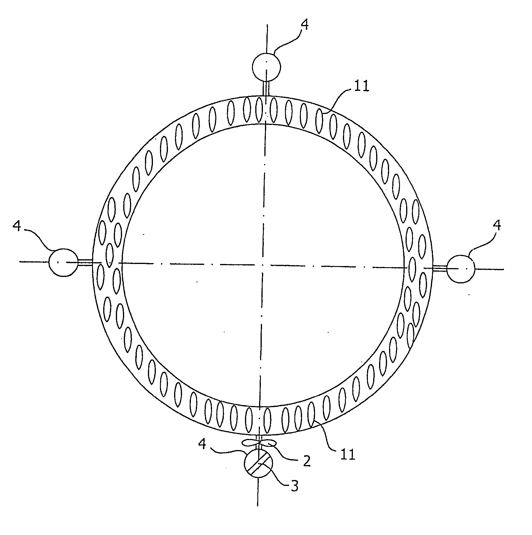 Method of and a device for the reduction of tropical cyclones destructive force