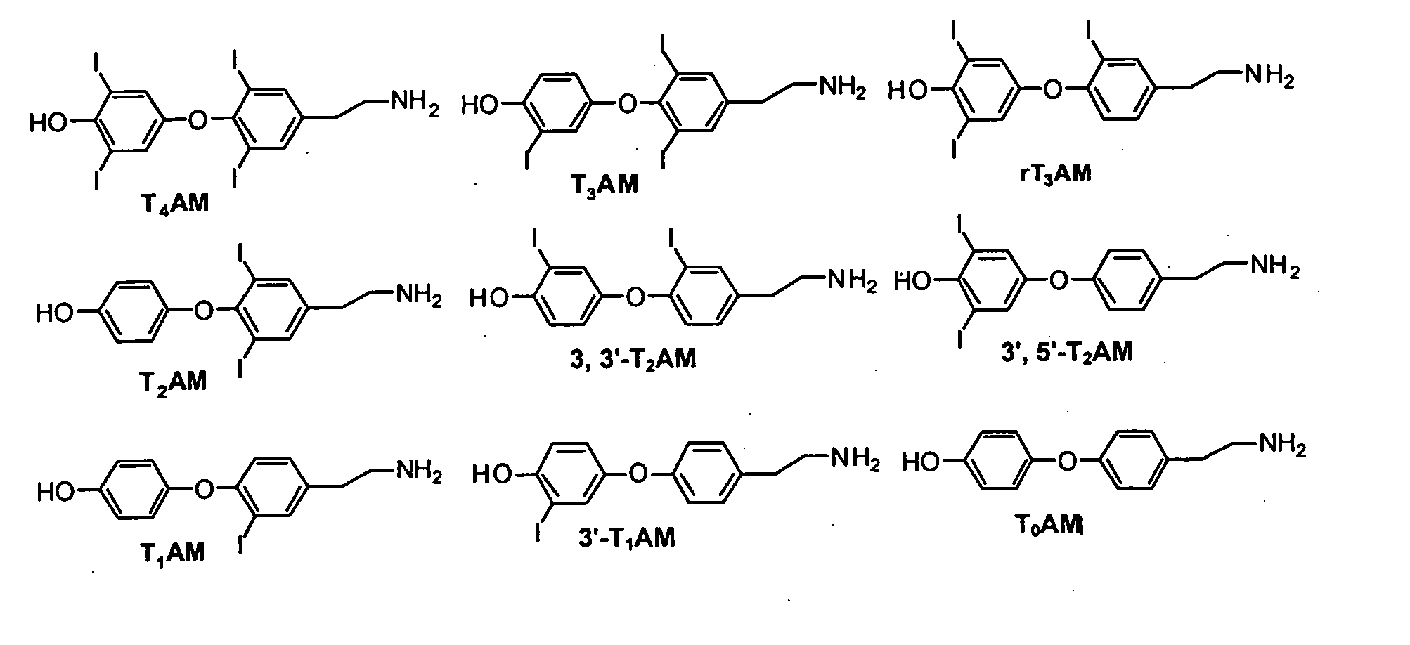 Thyronamine derivatives and analogs and methods of use thereof