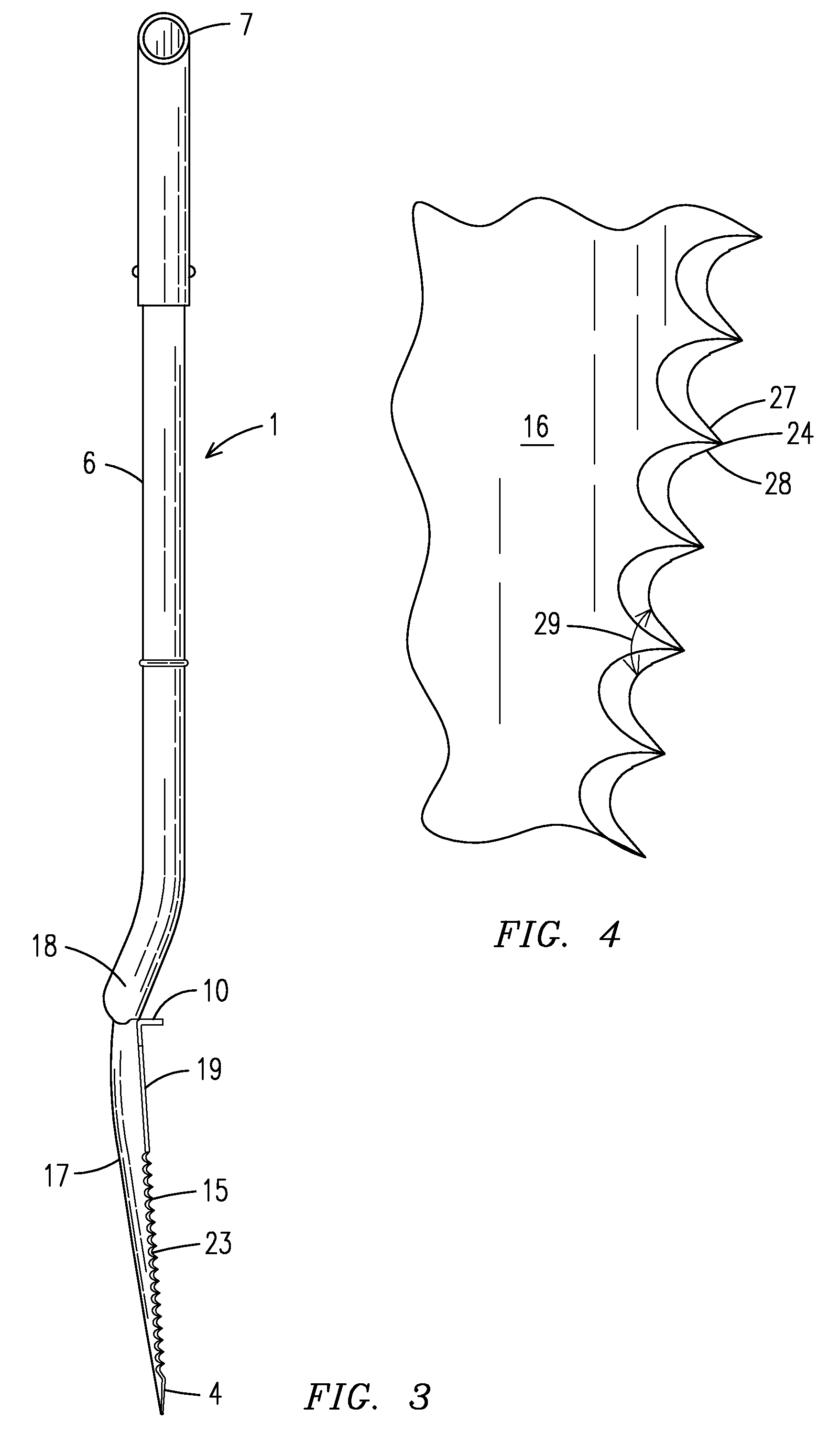 Root cutting shovel