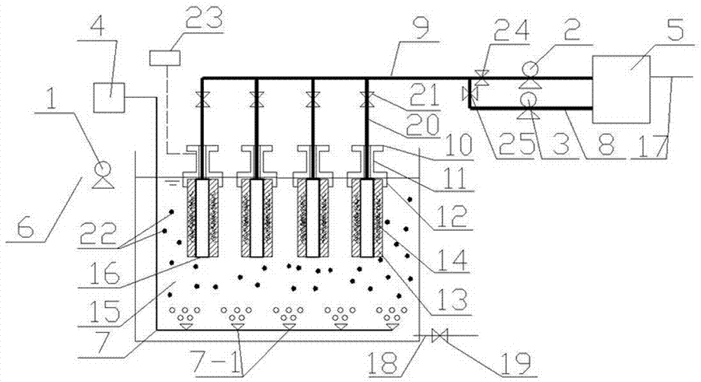 Porous packing coated membrane bioreactor (MBR) device and sewage treatment method