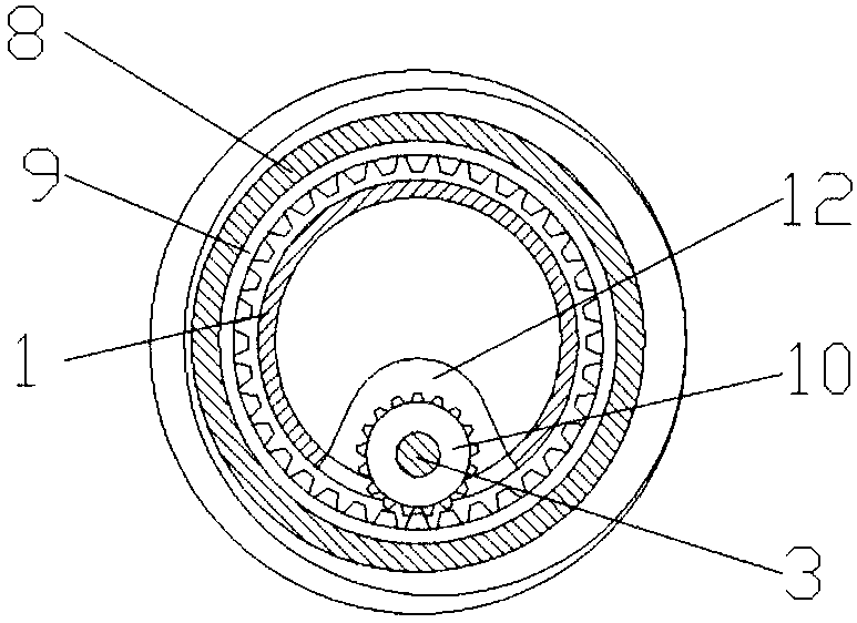 Power transmission line deicing device propelled along spiral trajectory