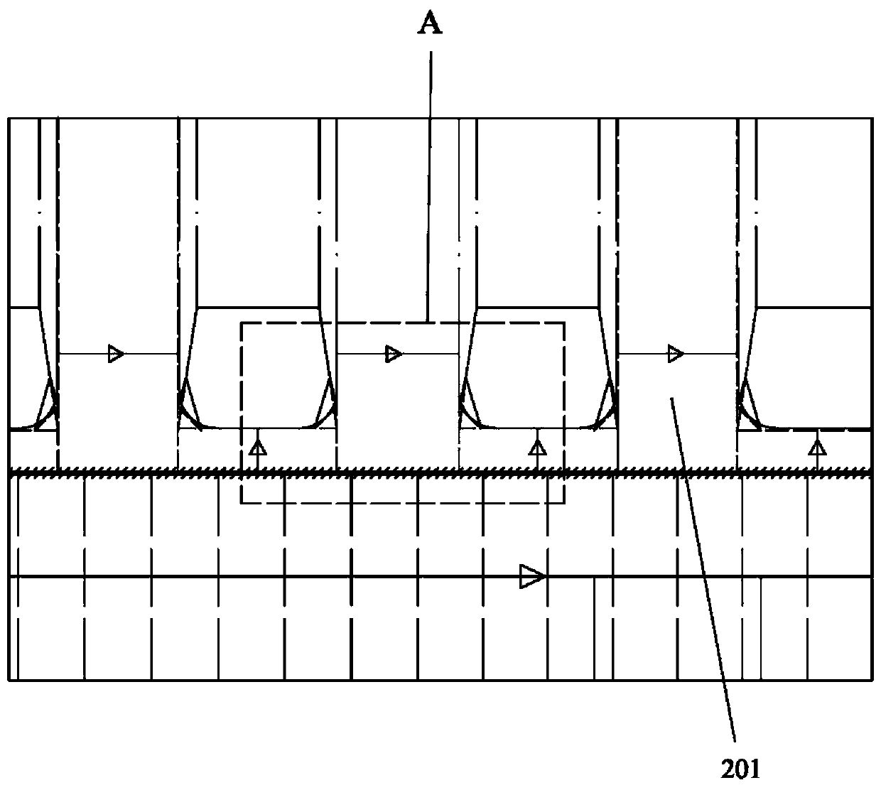 Groove sealing plate and unloading plate joint structure of welding type groove-shaped bulkhead