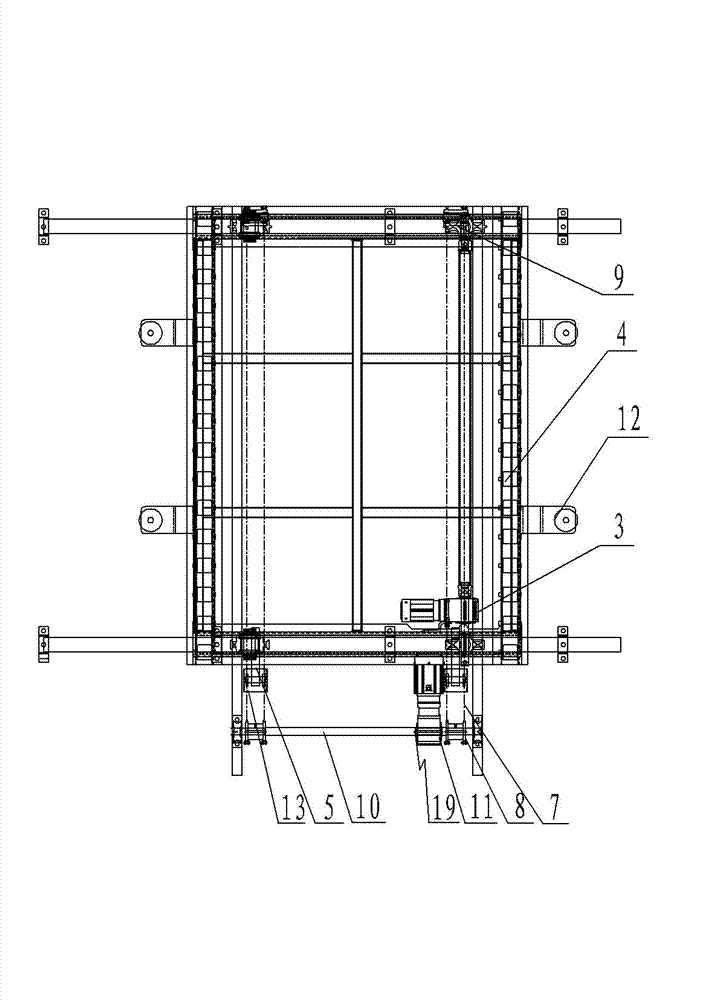 Rail-type large-scale die transfer trolley