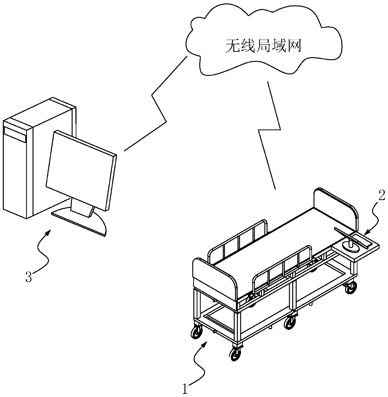 Medical patient transport bed