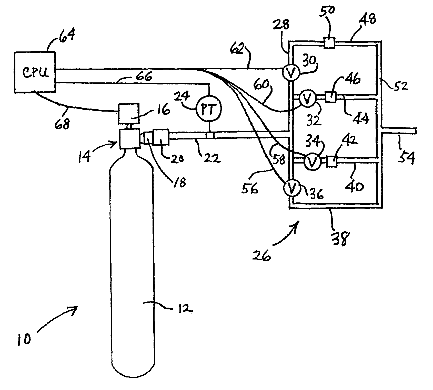 Gas storage and dispensing system for variable conductance dispensing of gas at constant flow rate