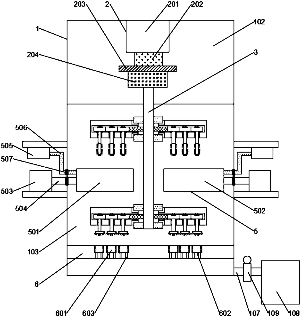 Automatic cleaning disinfecting device for chemical teaching instrument