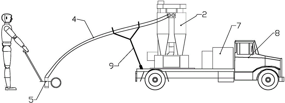 Road repair sundry and dust removal device and cleaning trolley