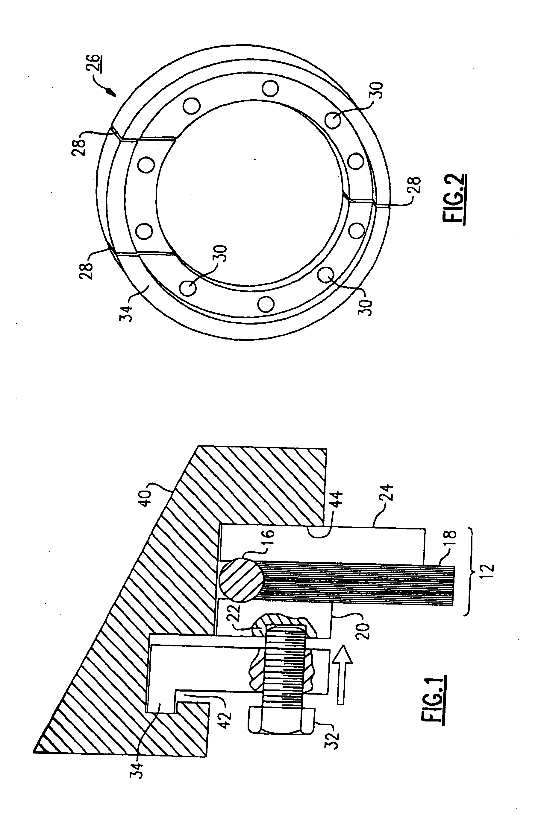 Clamp lock brush seal assembly