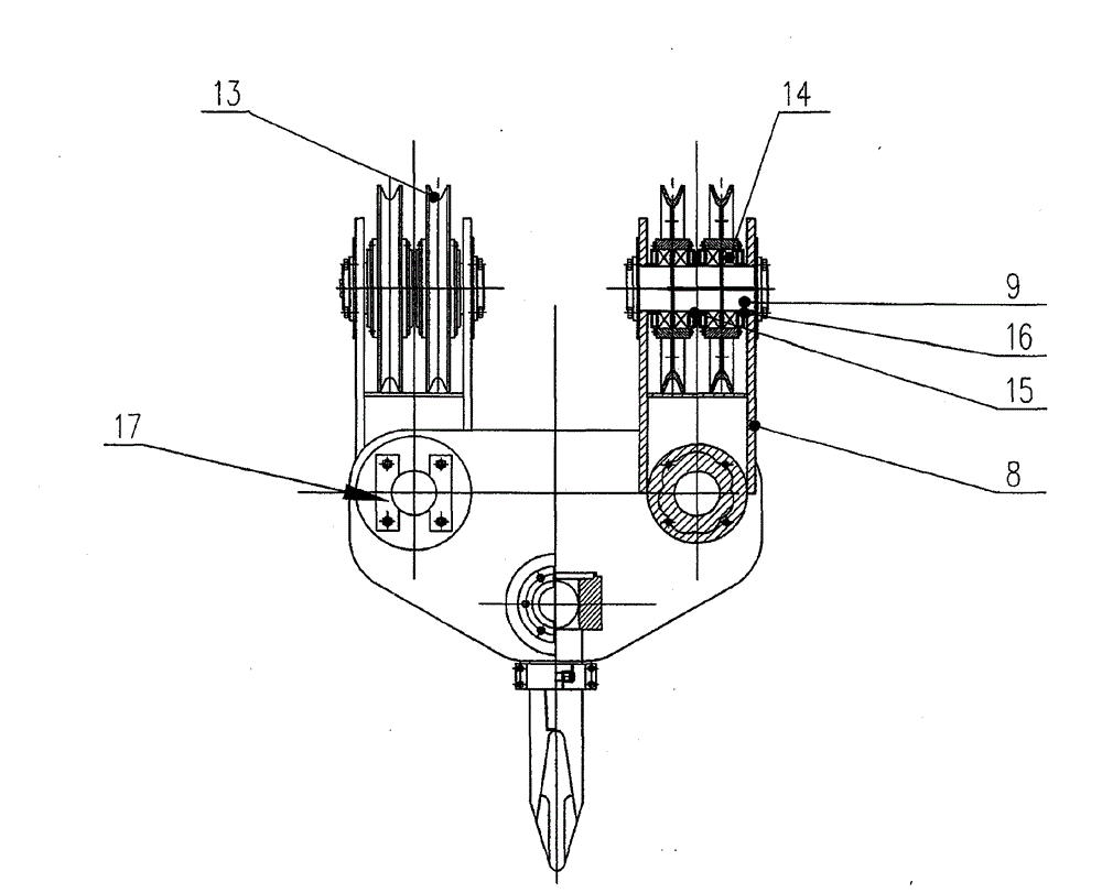 Epsilon-type lifting hook device for crane