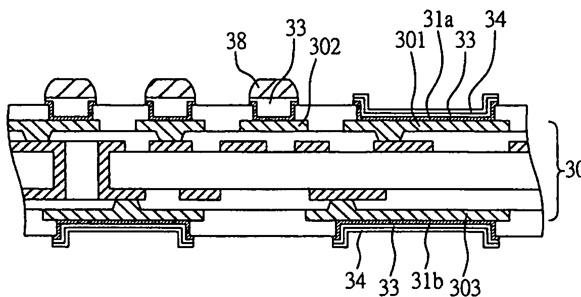 Conductive structures for electrically conductive pads of circuit board and fabrication method thereof