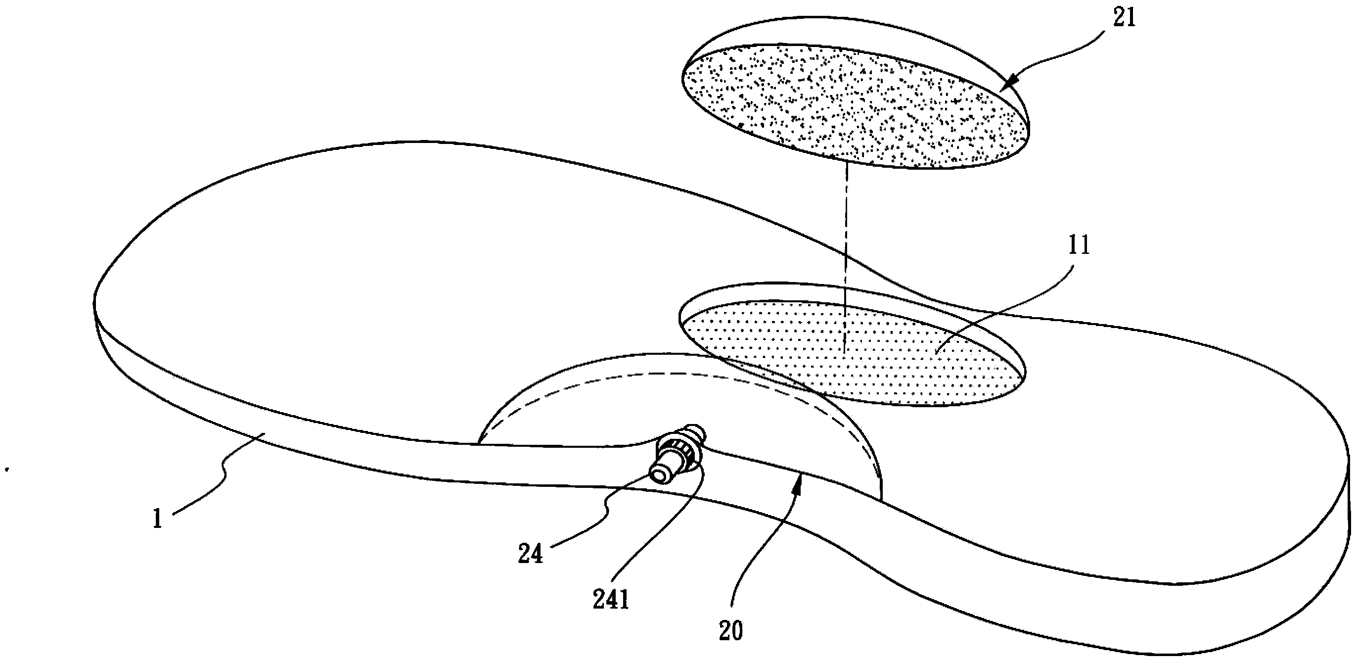 Insole capable of reducing pressure on planta pedis