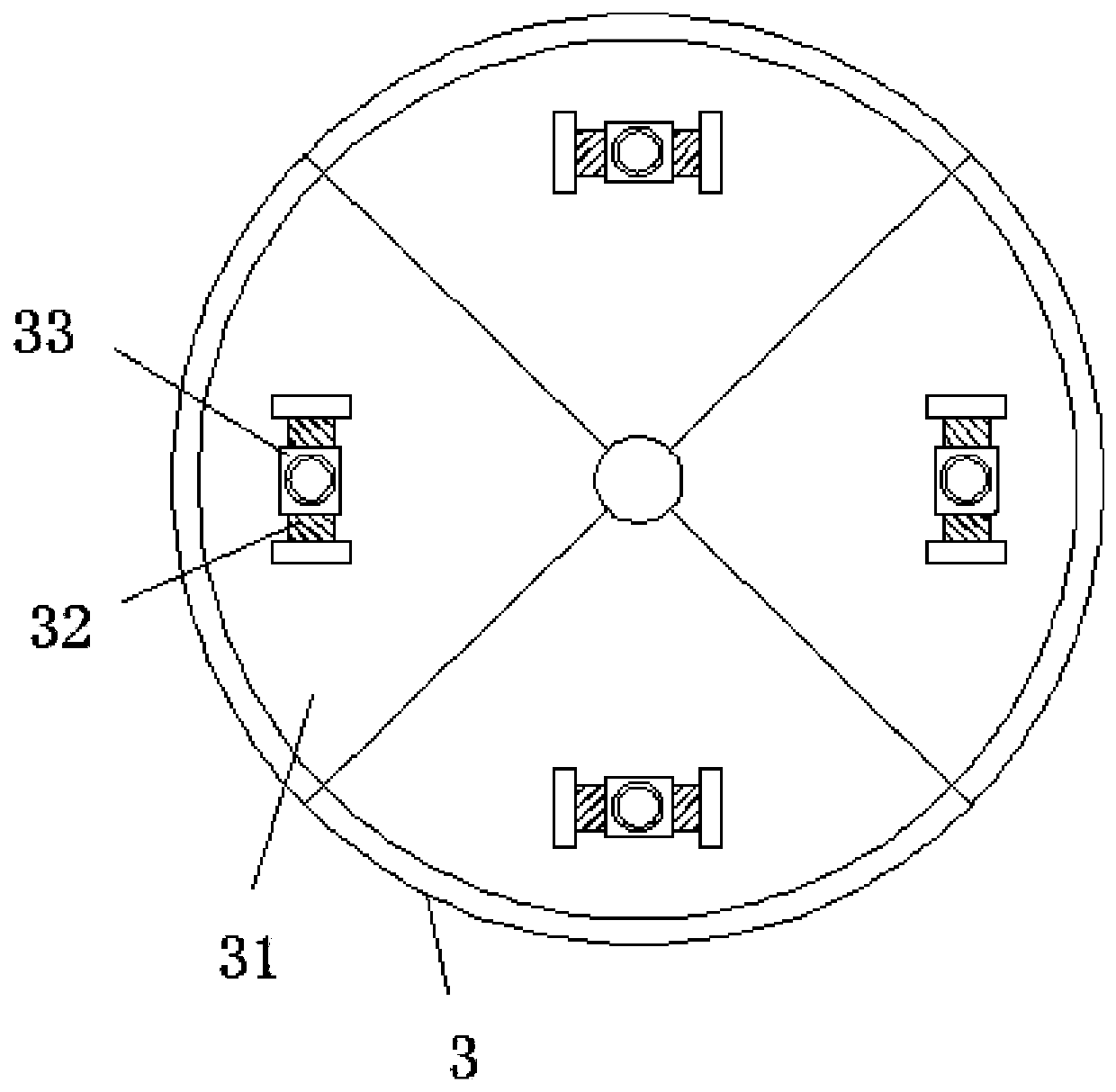 Fine adjustment device for tunneling angle of shield machine