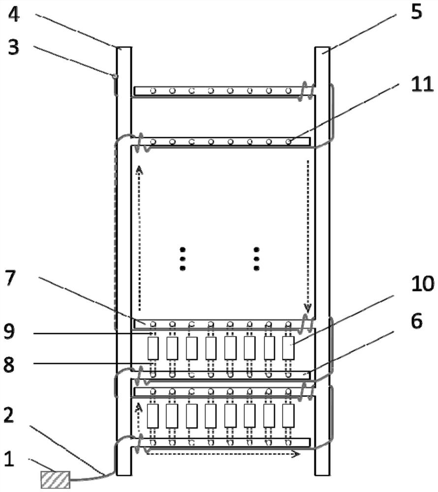 Multi-scale branch liquid leakage monitoring device for chip-level liquid cooling heat dissipation system