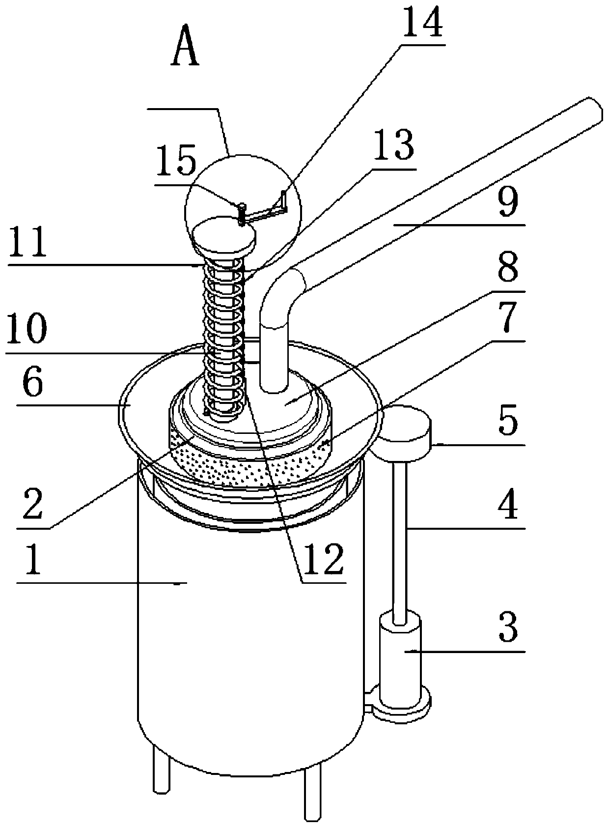 Concentration device for biological medicine production