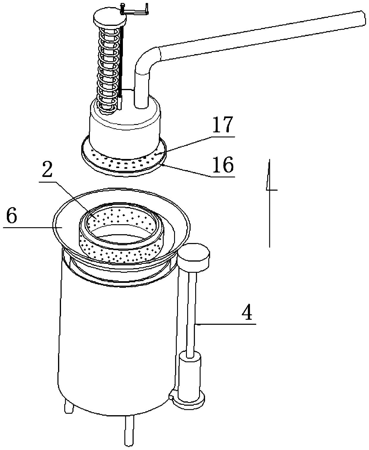 Concentration device for biological medicine production