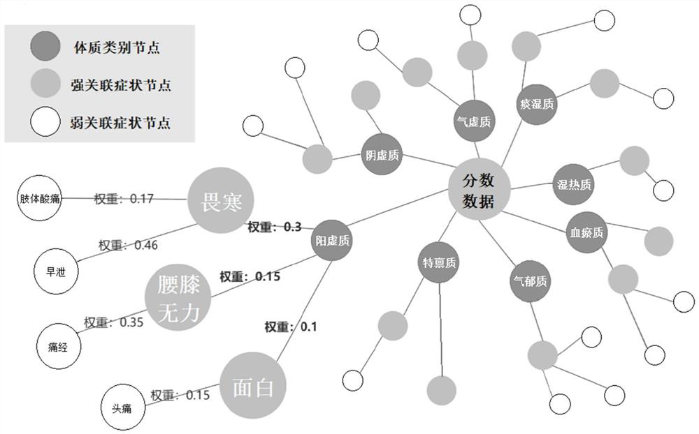 Physique recognition method and device based on knowledge graph, equipment and storage medium