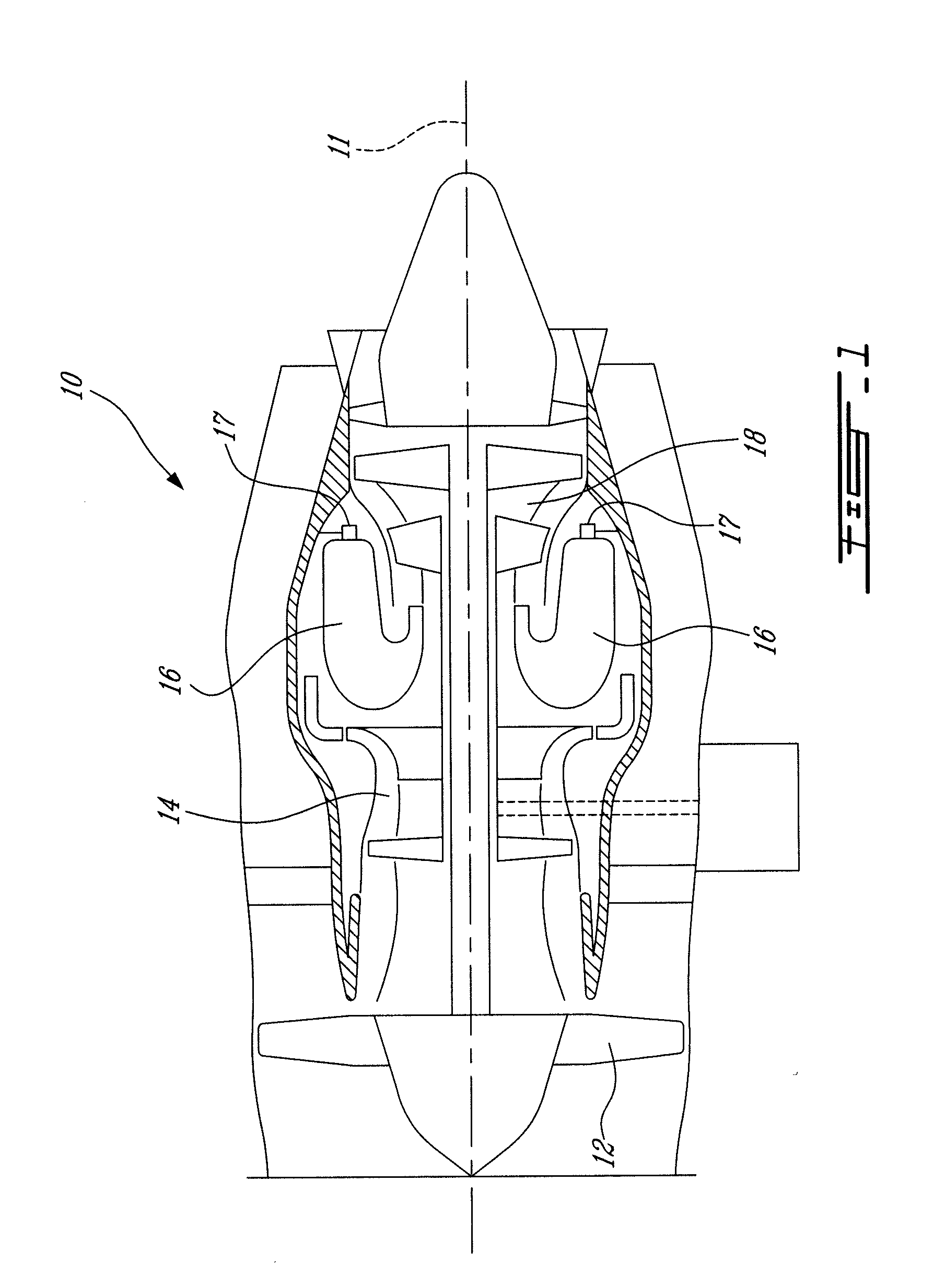 Pin fin arrangement for heat shield of gas turbine engine