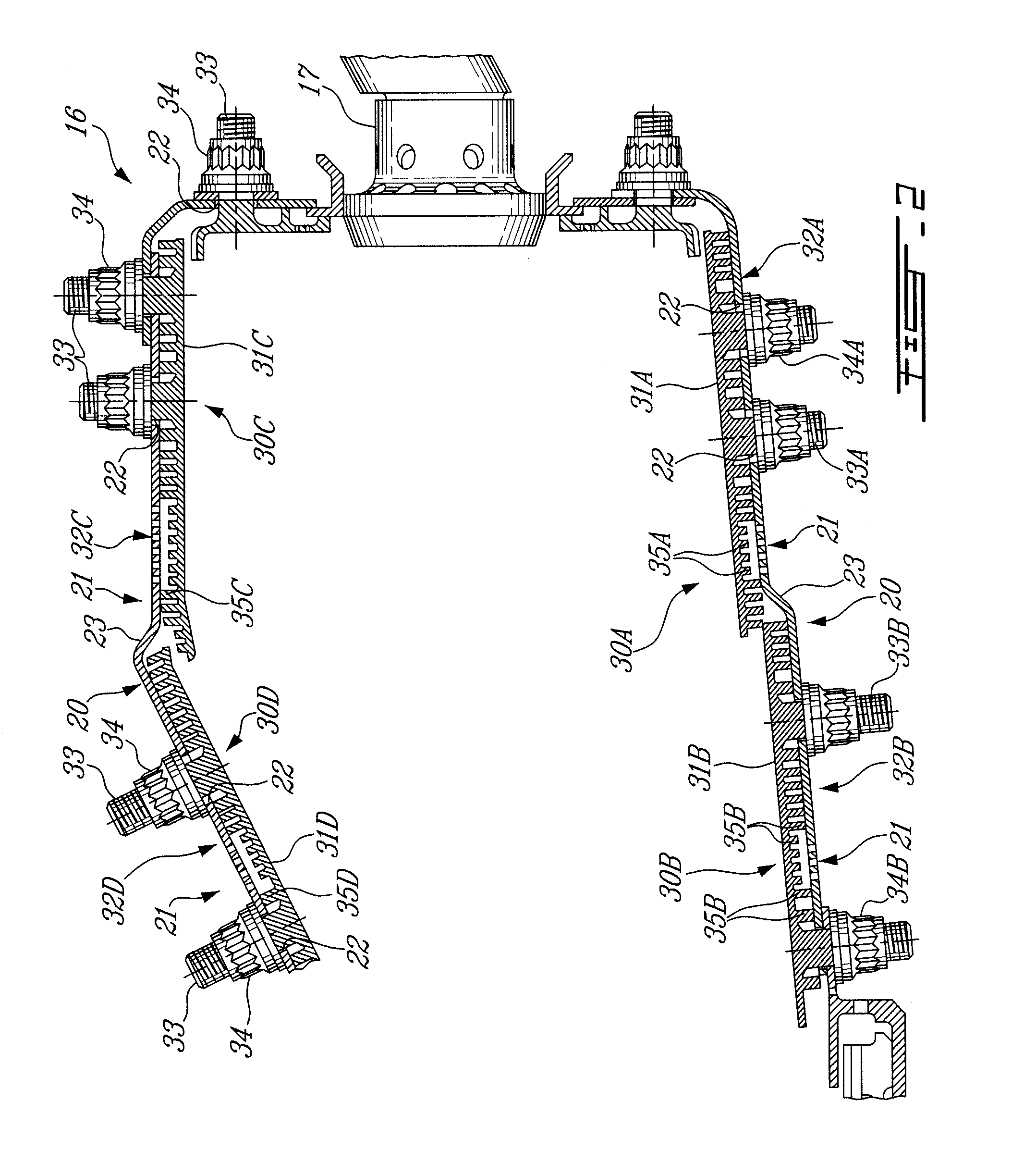 Pin fin arrangement for heat shield of gas turbine engine