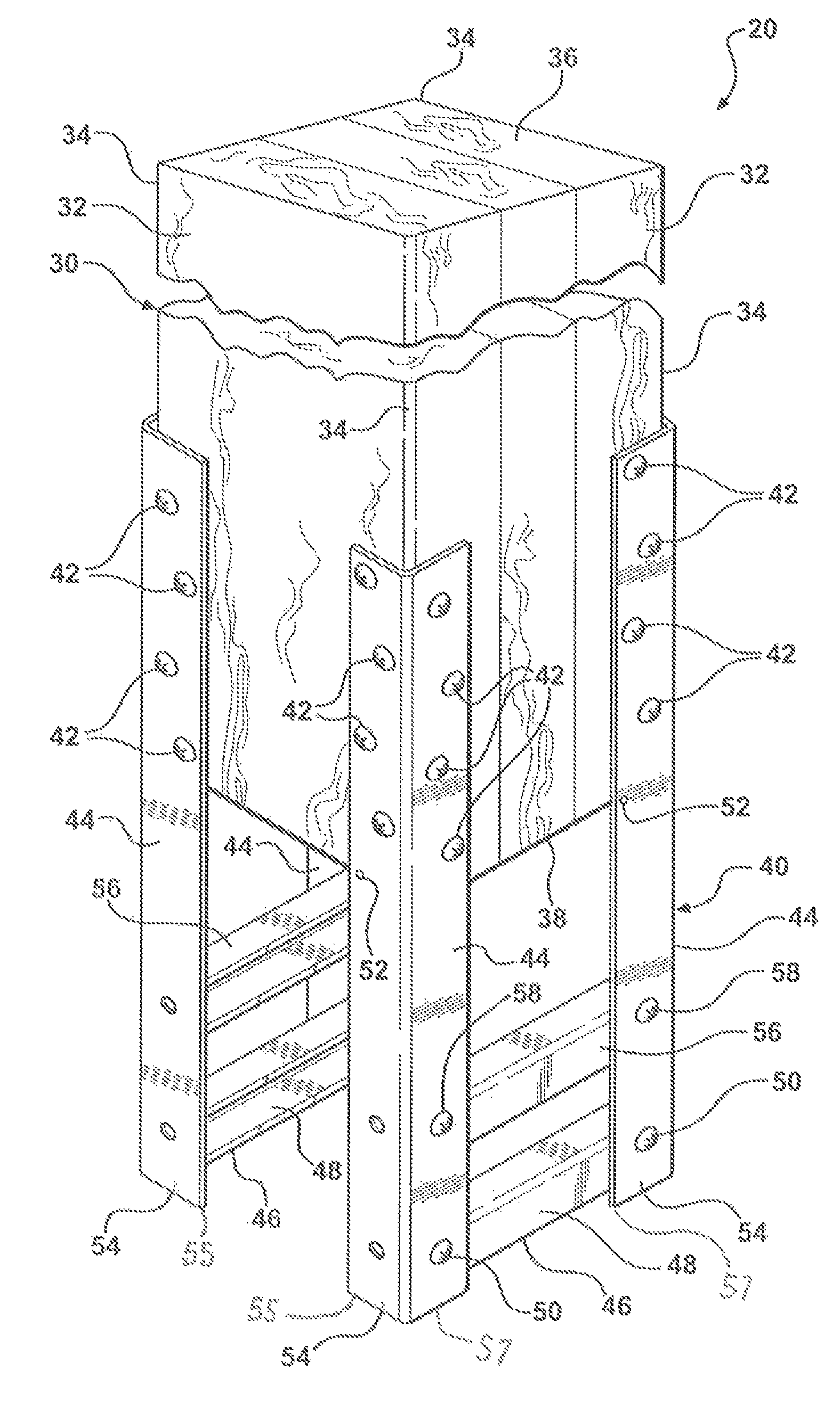 Structural column with footing stilt