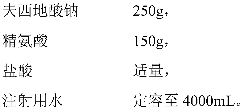 Sodium fusidate pharmaceutical composition for injection, and preparation method thereof