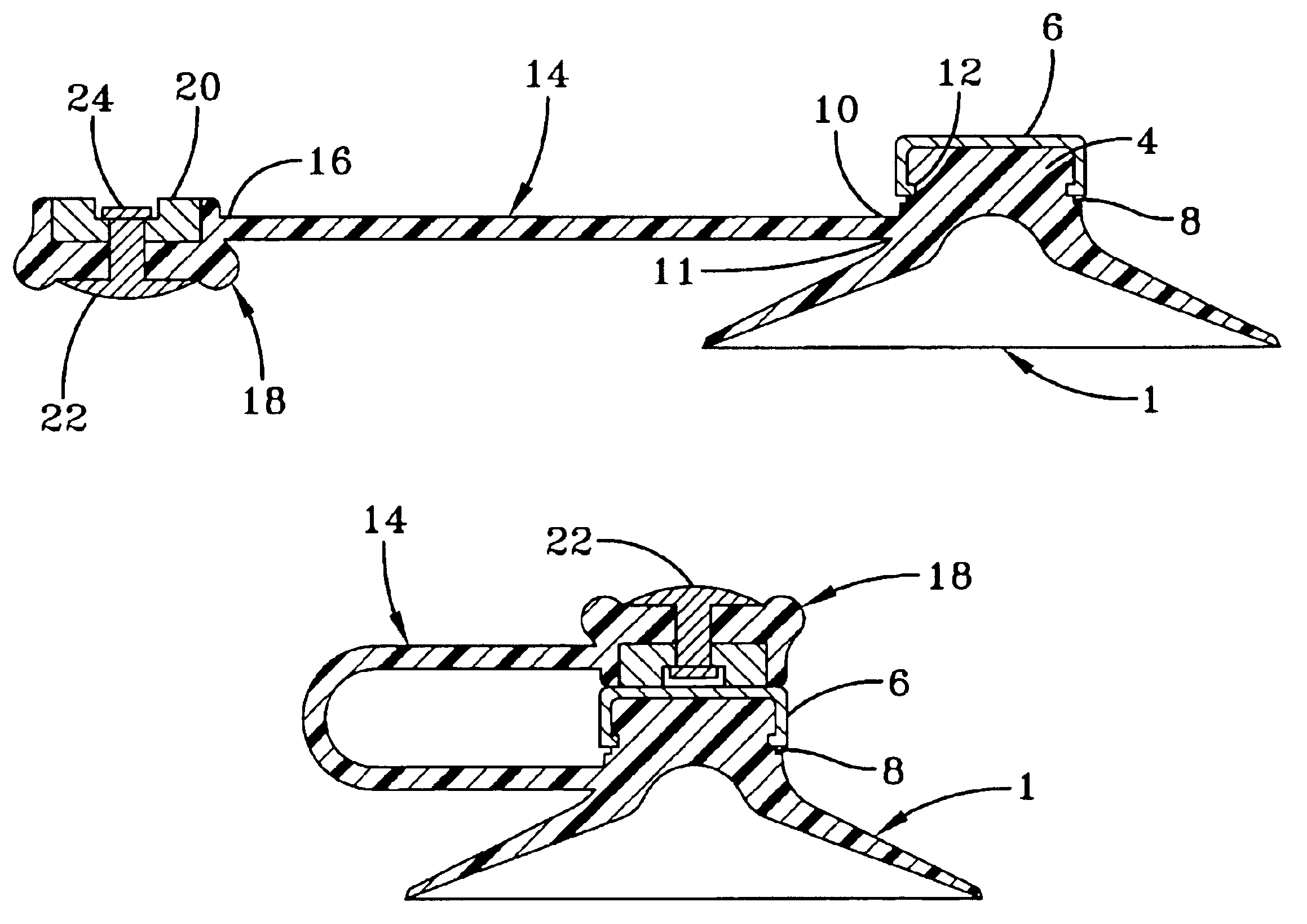 Suction cup assembly with magnetic tether