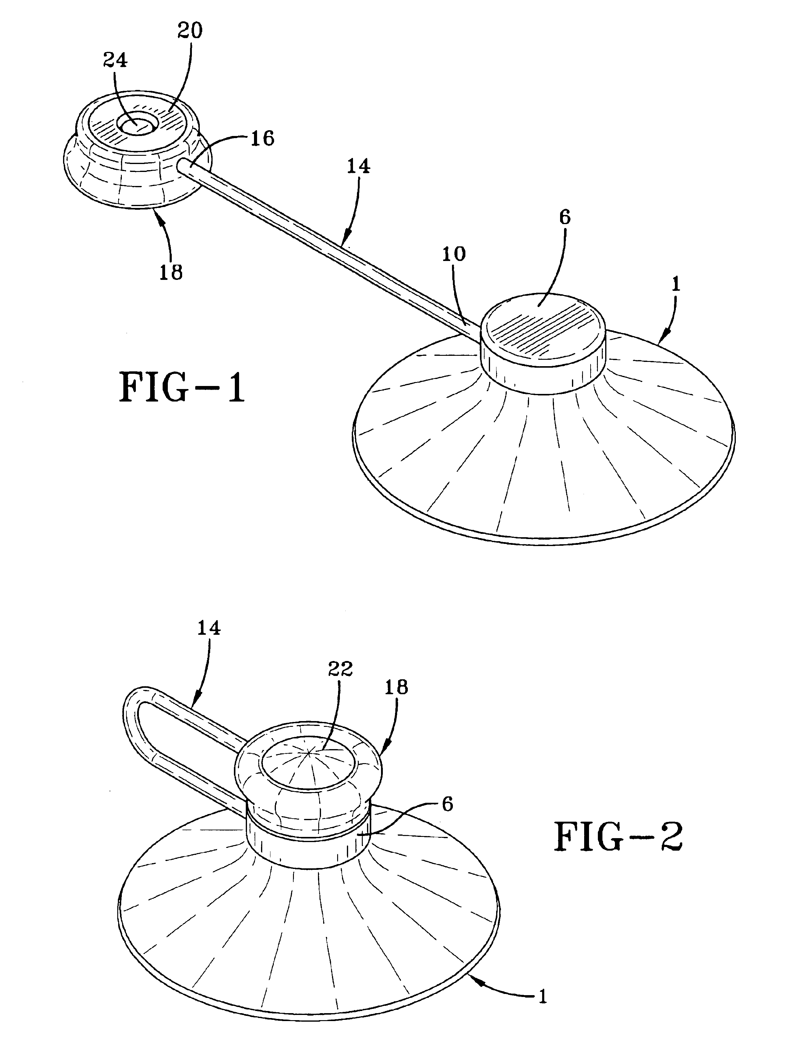 Suction cup assembly with magnetic tether