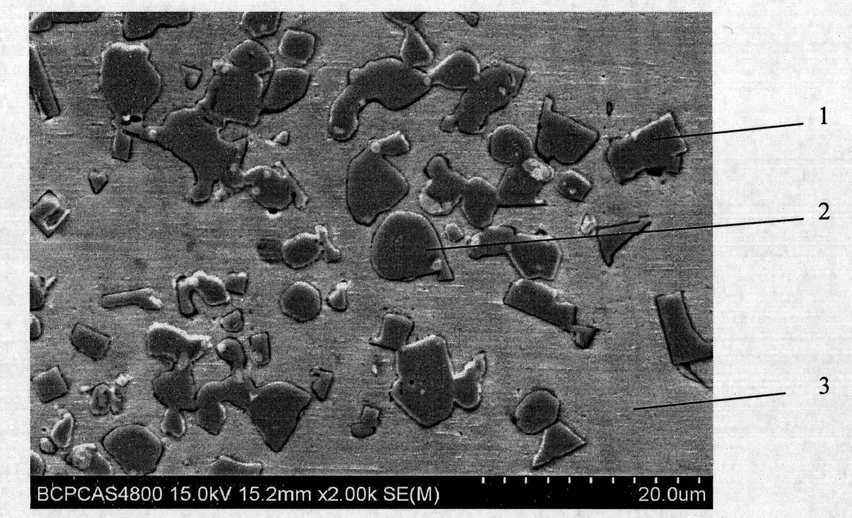 Method for synthesizing TiCx particle enhanced nickel base composite material by reaction in-situ