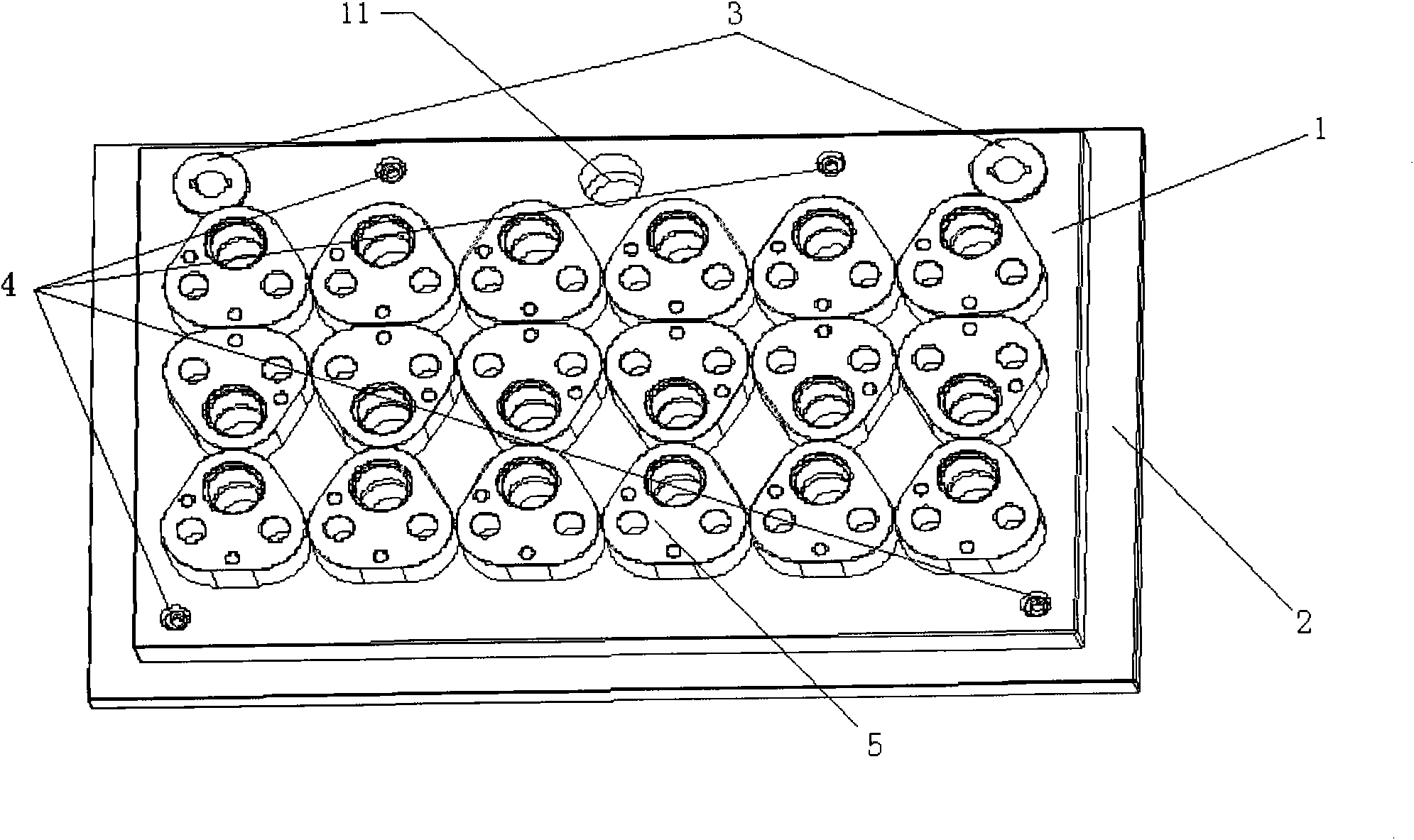 Fixture for batch processing of inflating model fixing seat